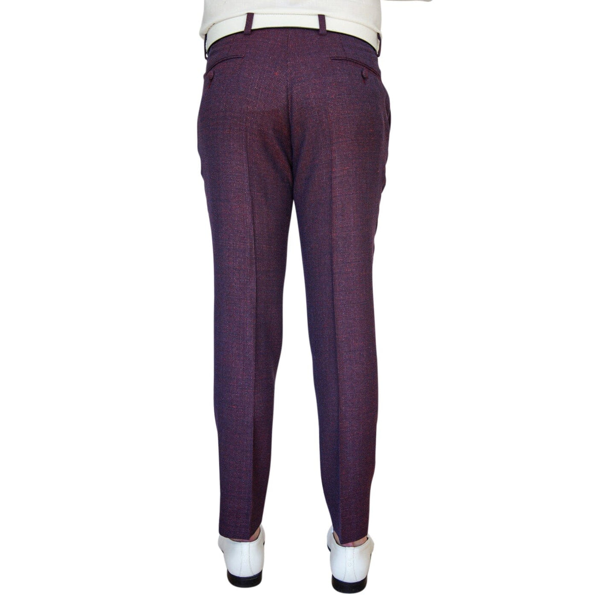 Aubergine Tweed Trousers-4