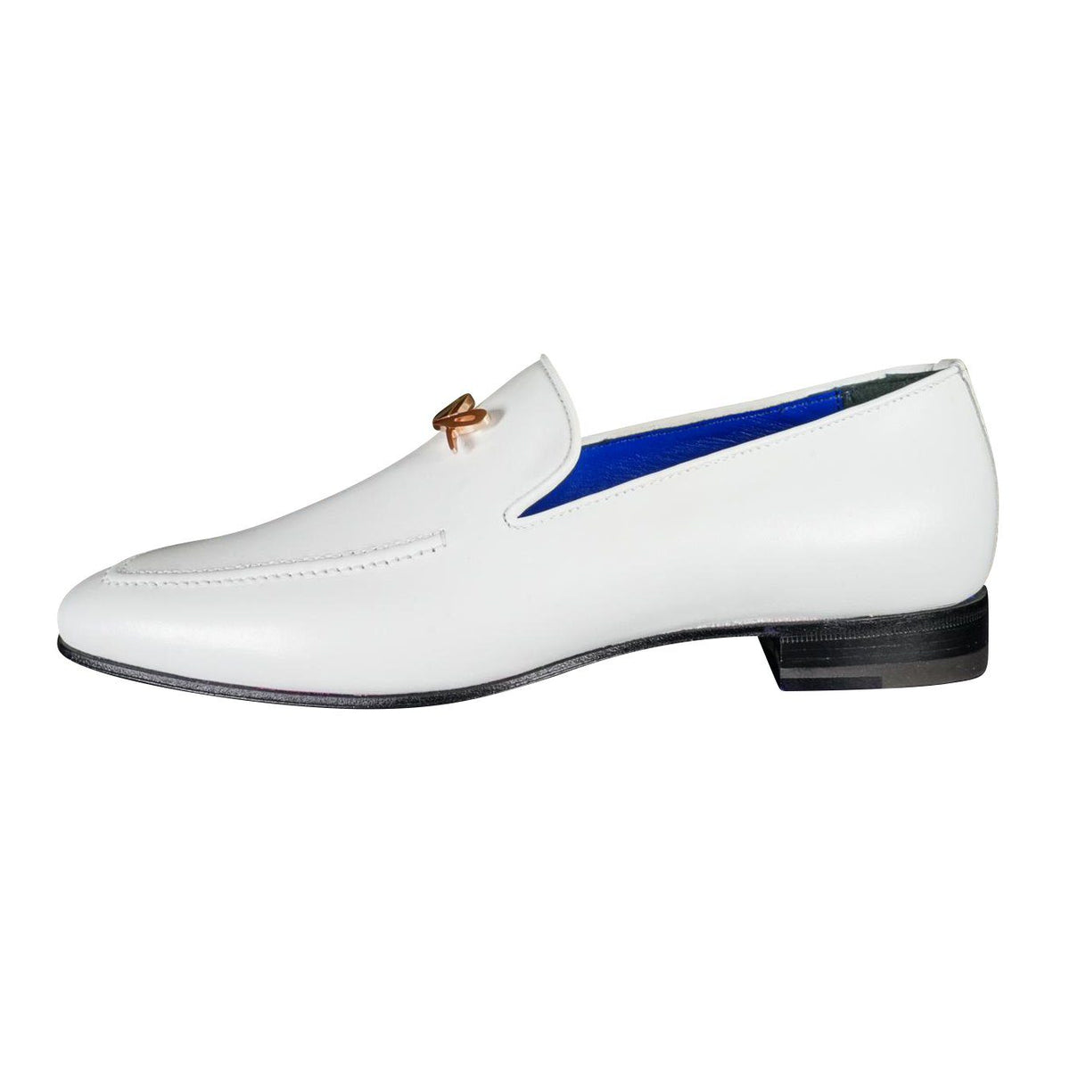 Bianco With Rose Gold Hardware Leather Loafers @ The Vault-6