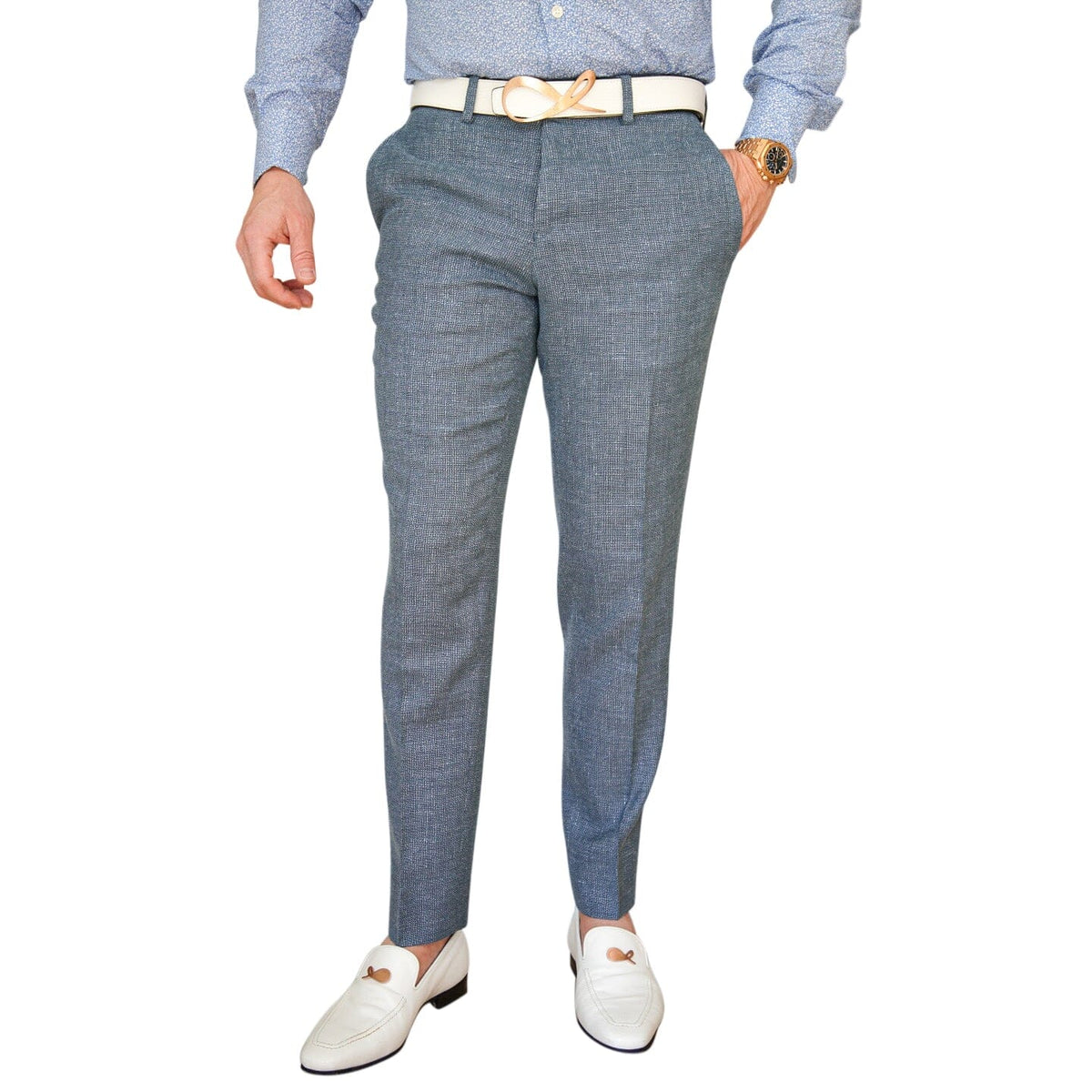 Cerulean Tweed Trousers