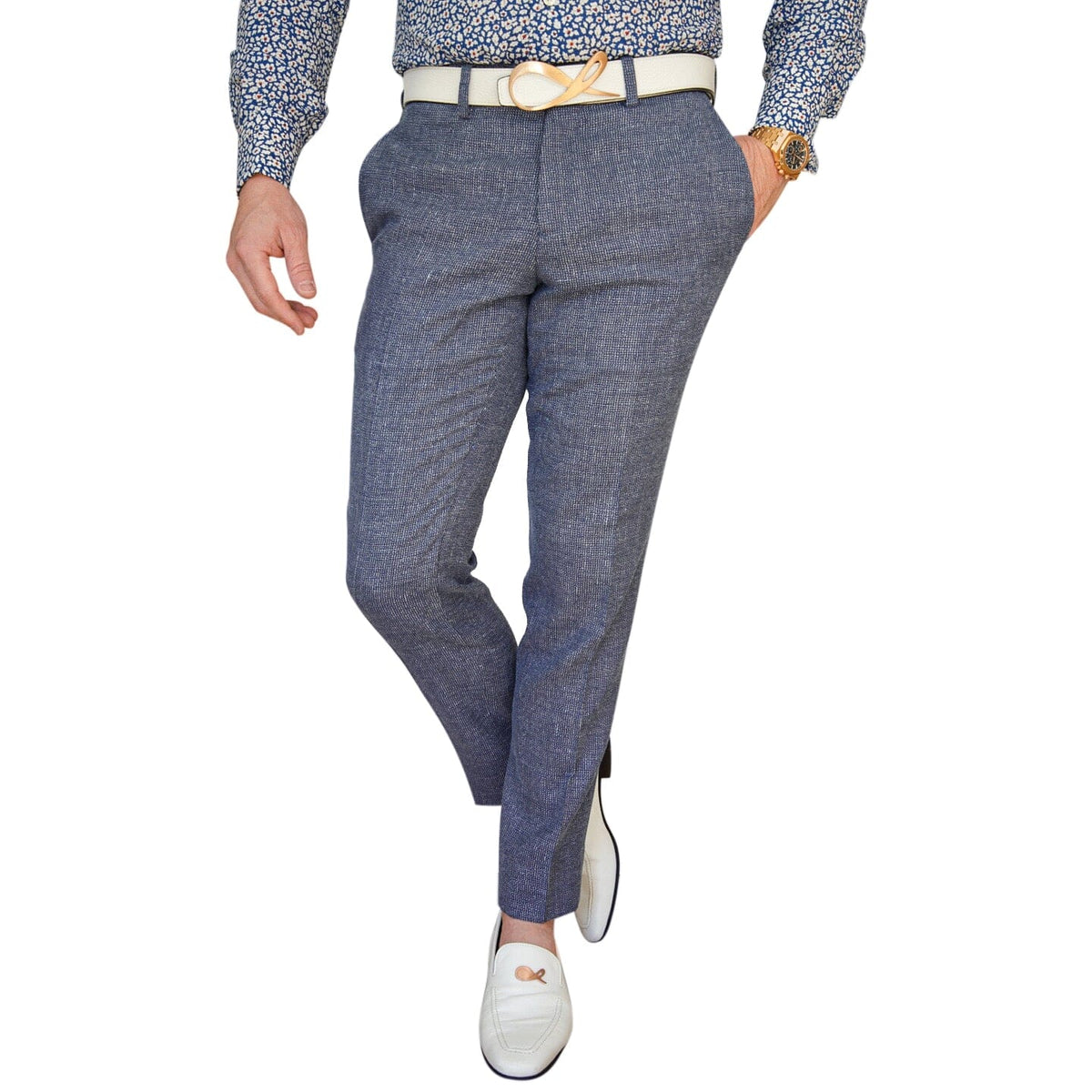 Cobalt Tweed Trousers @ The Vault