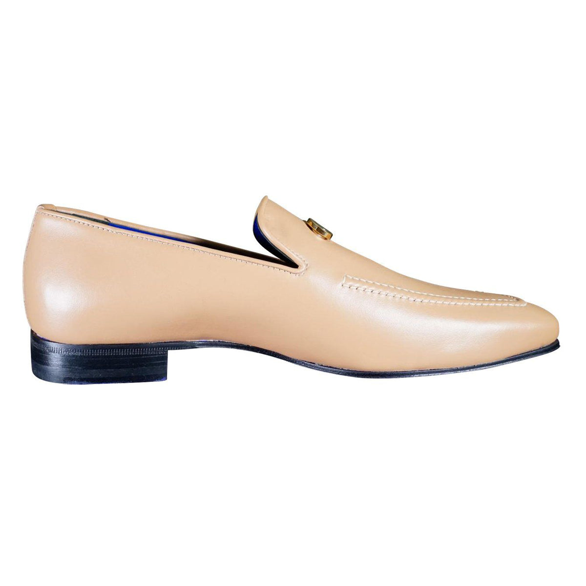 Latte With Yellow Gold Hardware Leather Loafers-8