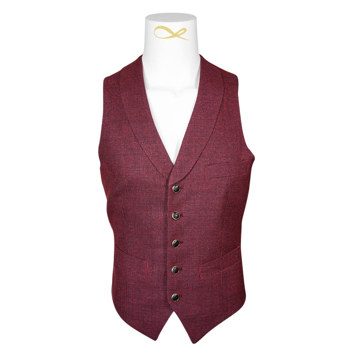 Midnight Marrone Tweed Ciottoli Waistcoat @ The Vault-2