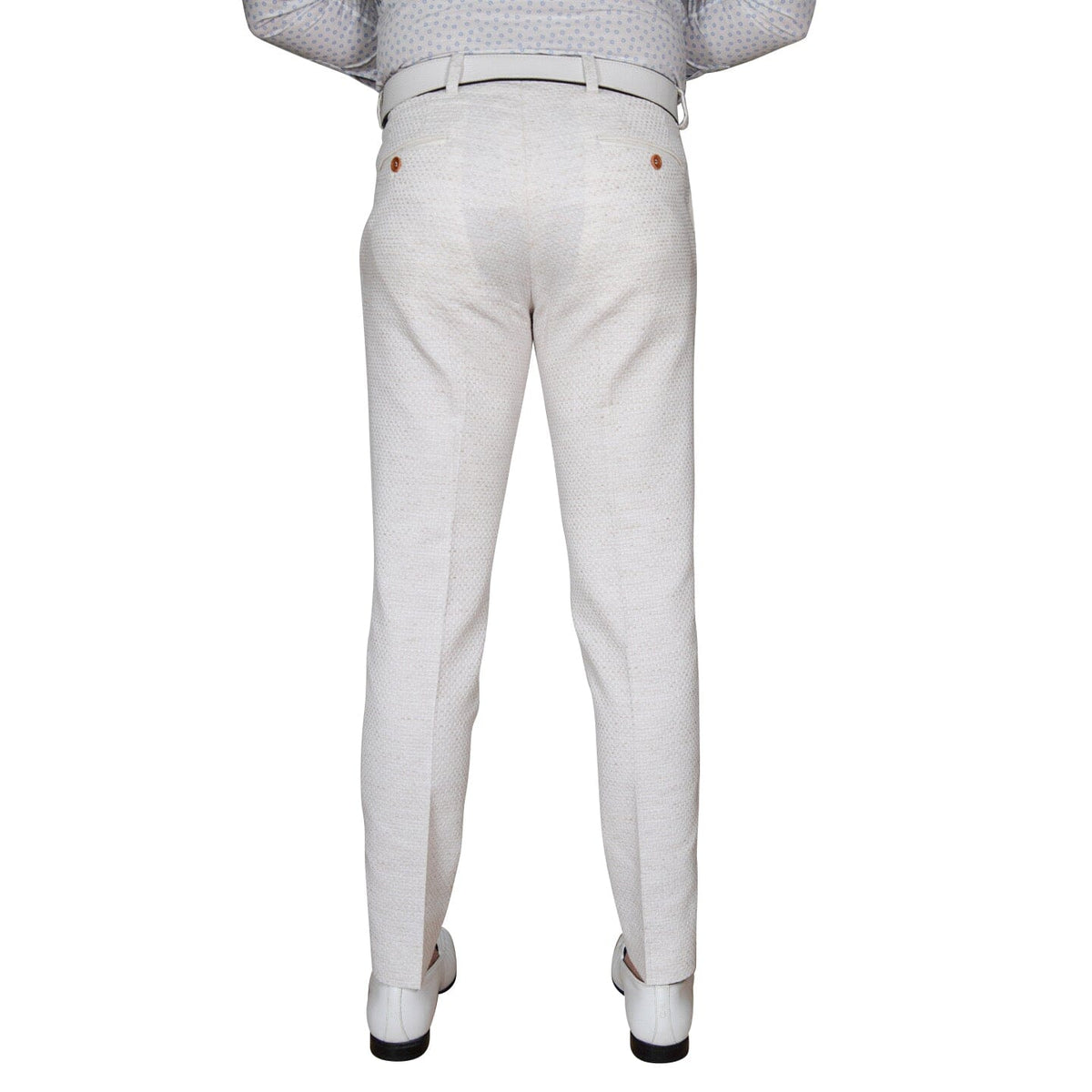 Coconut Intreccio Signature Trousers-4