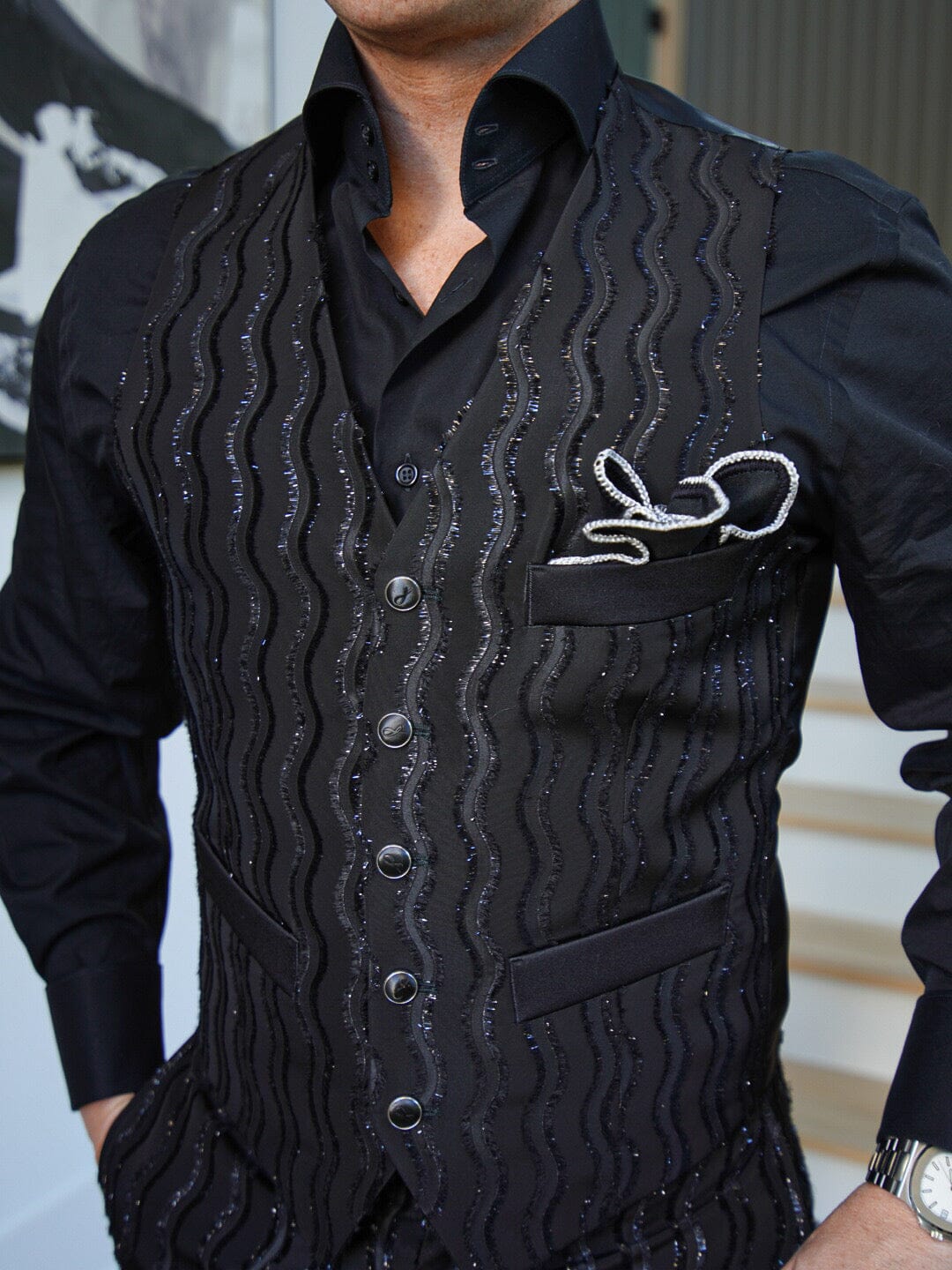 Rippled Inox Ciottoli Waistcoat-2