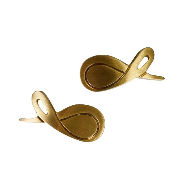 Cacao With Yellow Gold Hardware Leather Slipper-9
