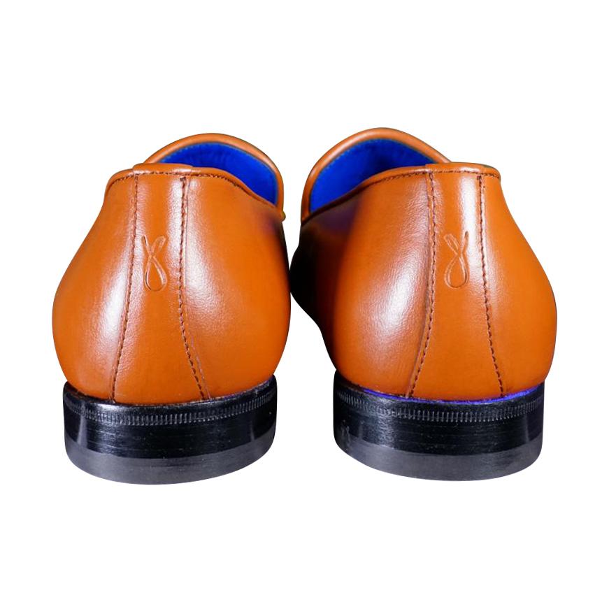 Caramello With Yellow Gold Hardware Leather Loafers-9