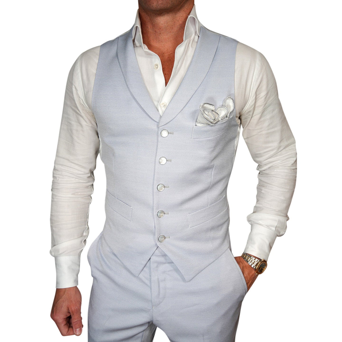 Pastel Azzurro Ciottoli Waistcoat @ The Vault