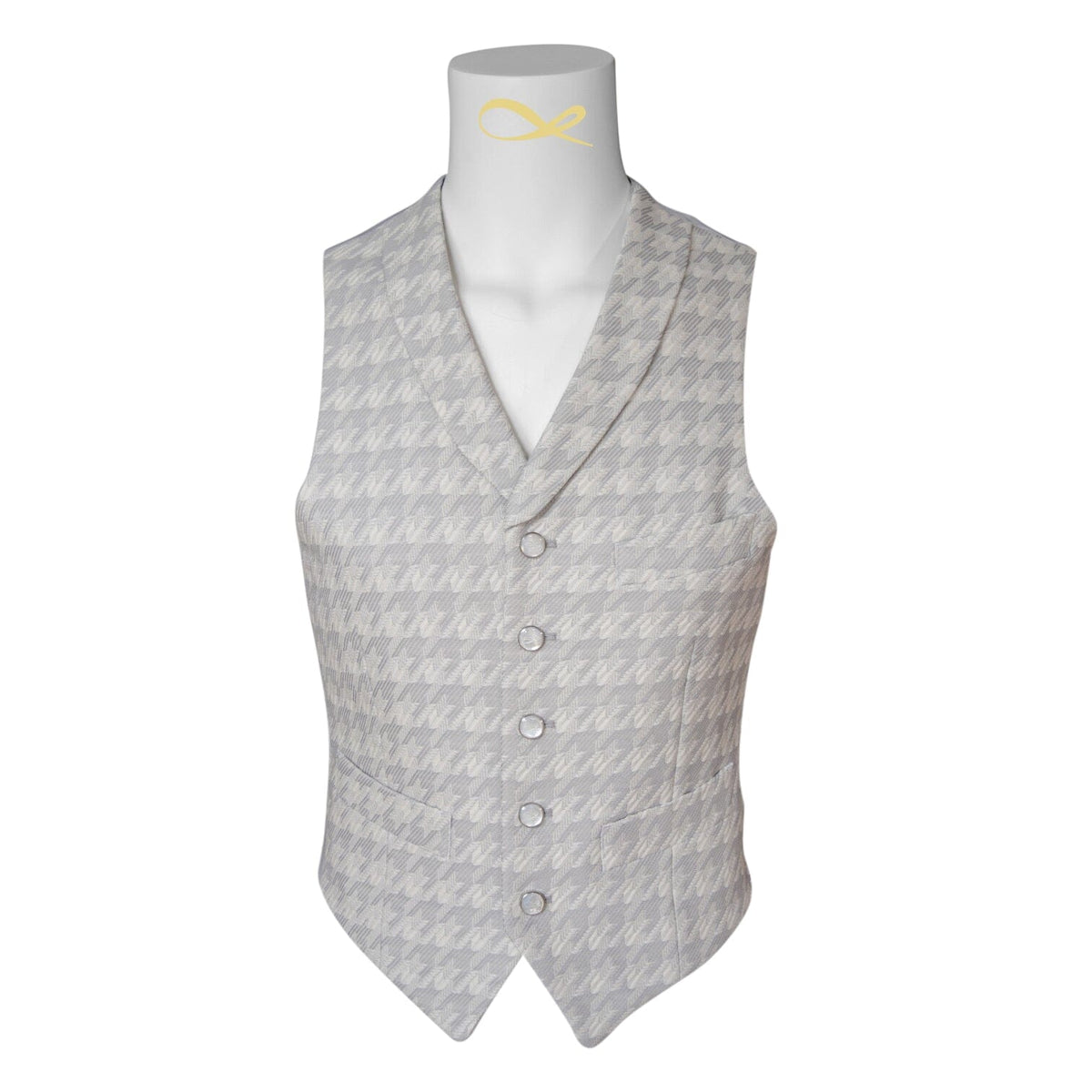 Oyster Grigio Houndstooth Ciottoli Waistcoat @ The Vault-3