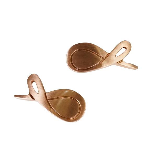 Grafite With Rose Gold Hardware Leather Slippers-11