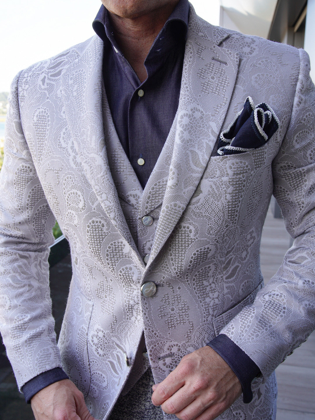 Grigio Damask Jacket-2