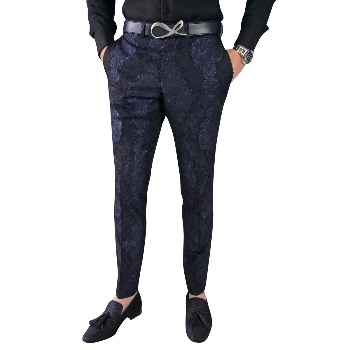 Navy Versaille Trousers-3