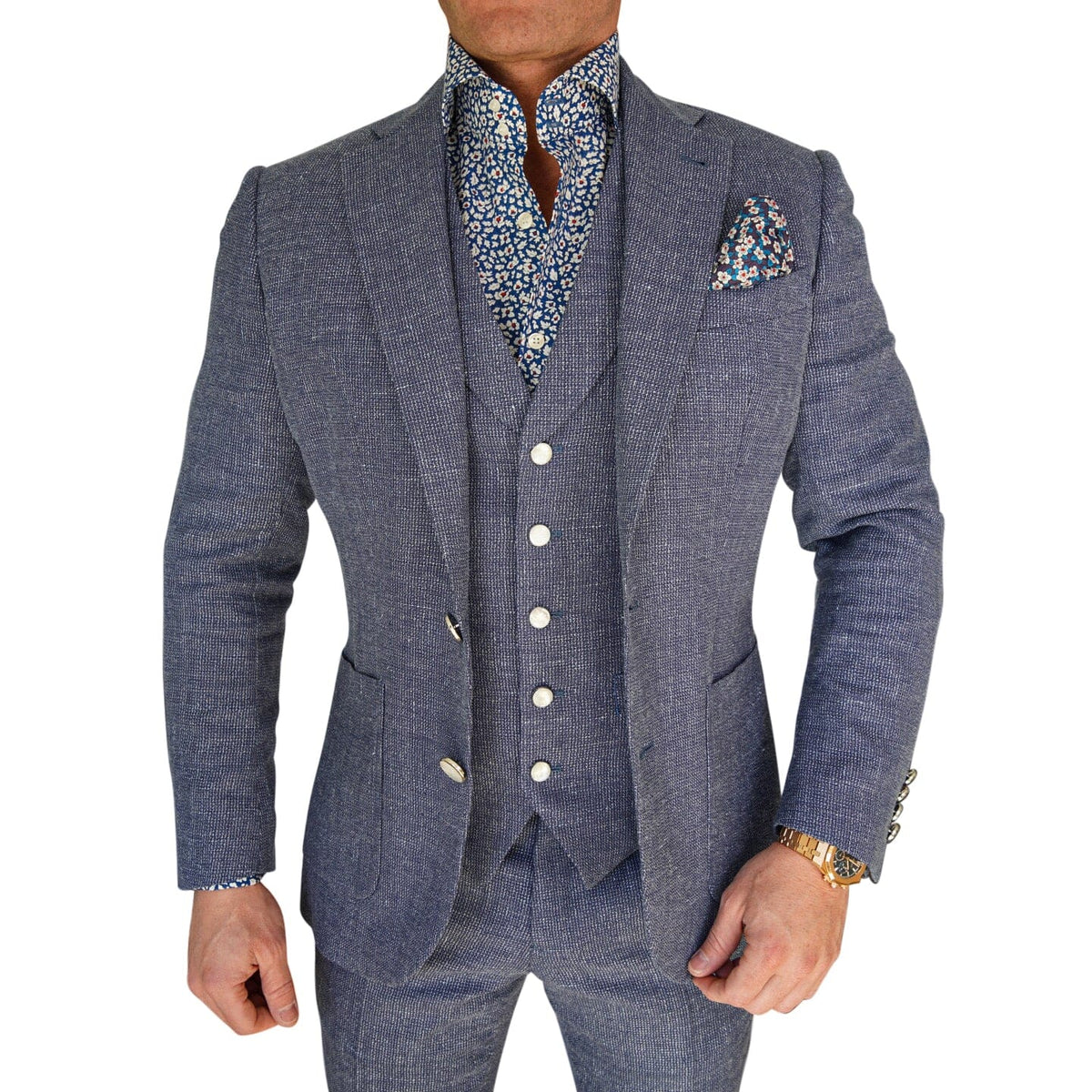 Cobalt Tweed Jacket-3