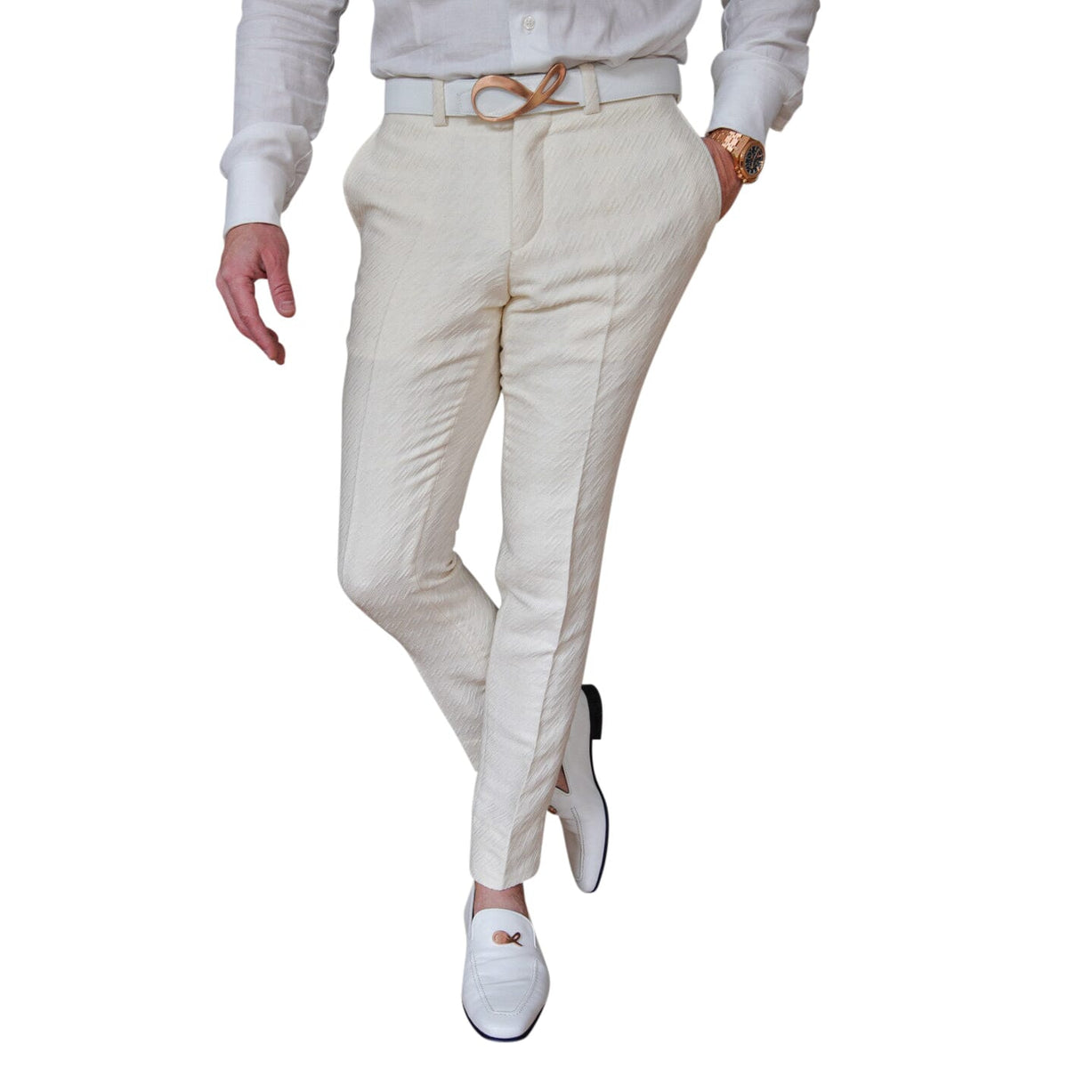 Vanilla Crema Houndstooth Trousers @ The Vault-1
