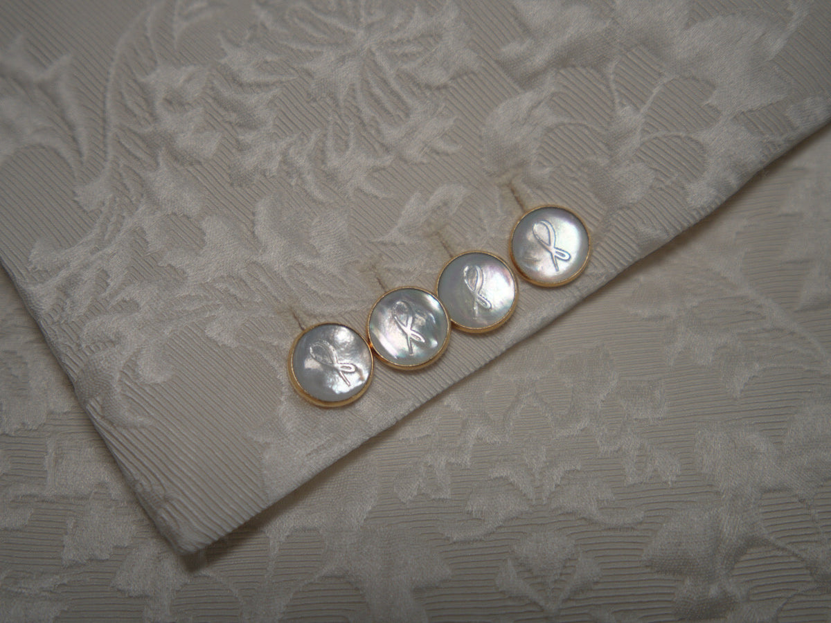 Mother Of Pearl With Gold Tone Buttons For Dinner Jacket-6