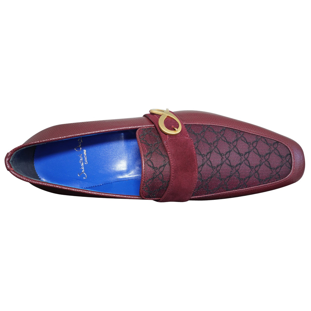 Vino Logo Monk Strap Loafer With Gold Buckle-6