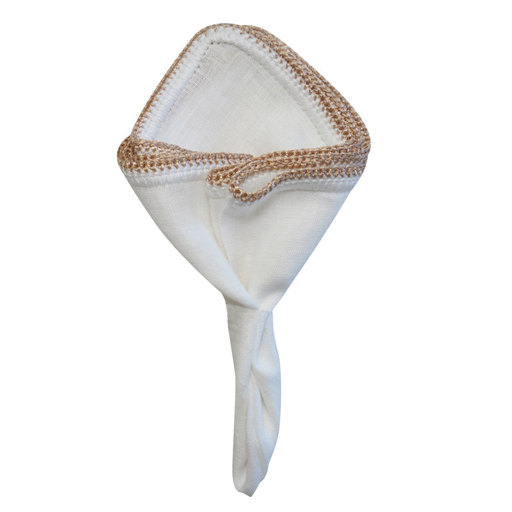 White Nieve with Sandstone flake Signature Border