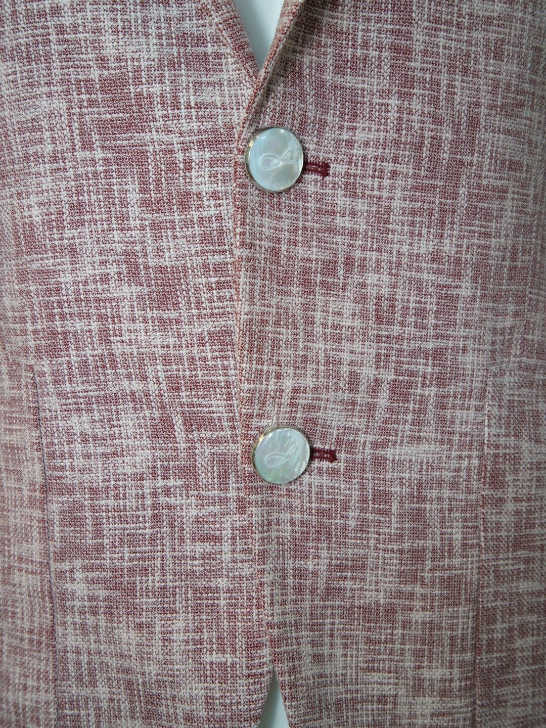 Faded Alizarin Tweed Ciottoli Waistcoat @ The Vault-4