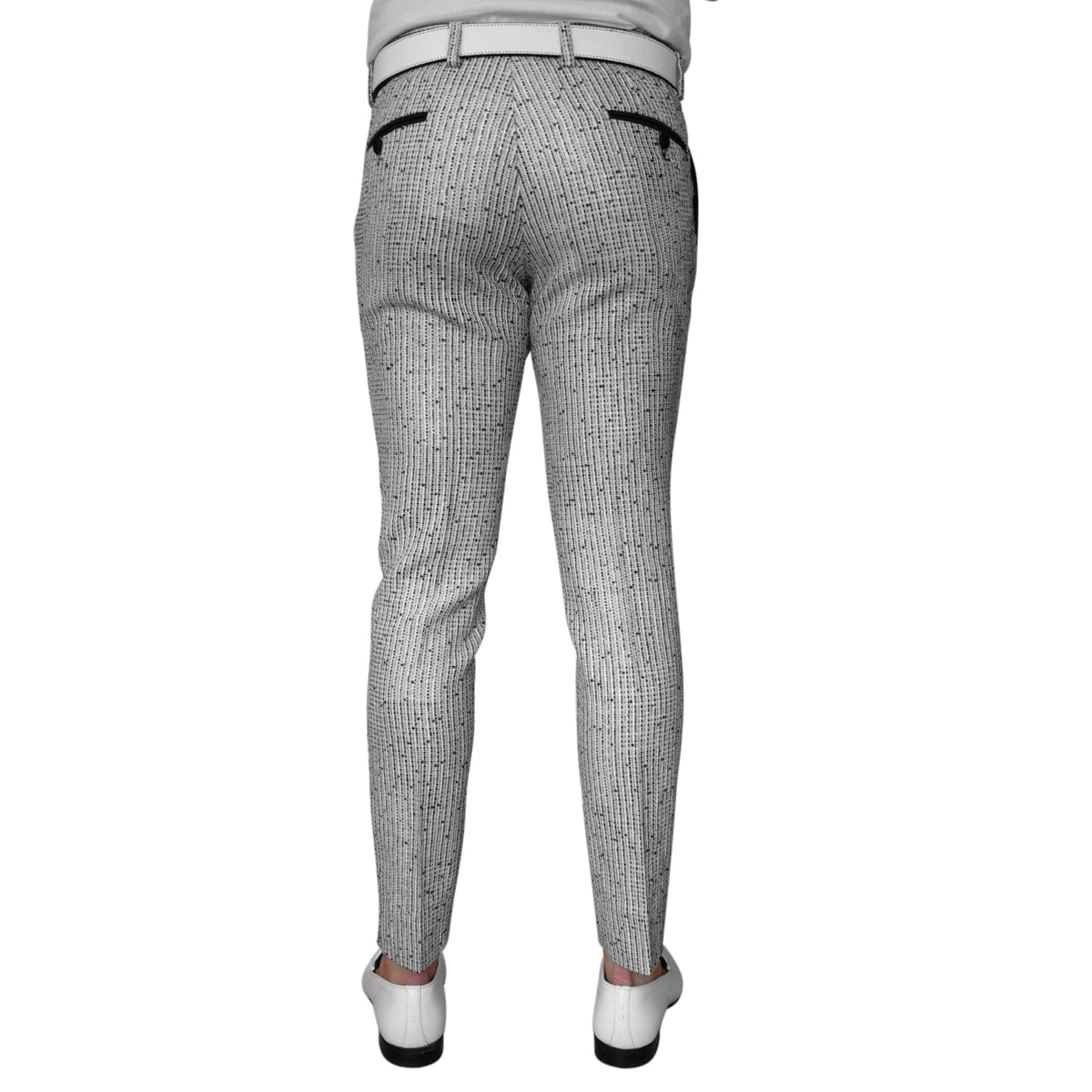 Nero Tweed Paillette Trousers-4