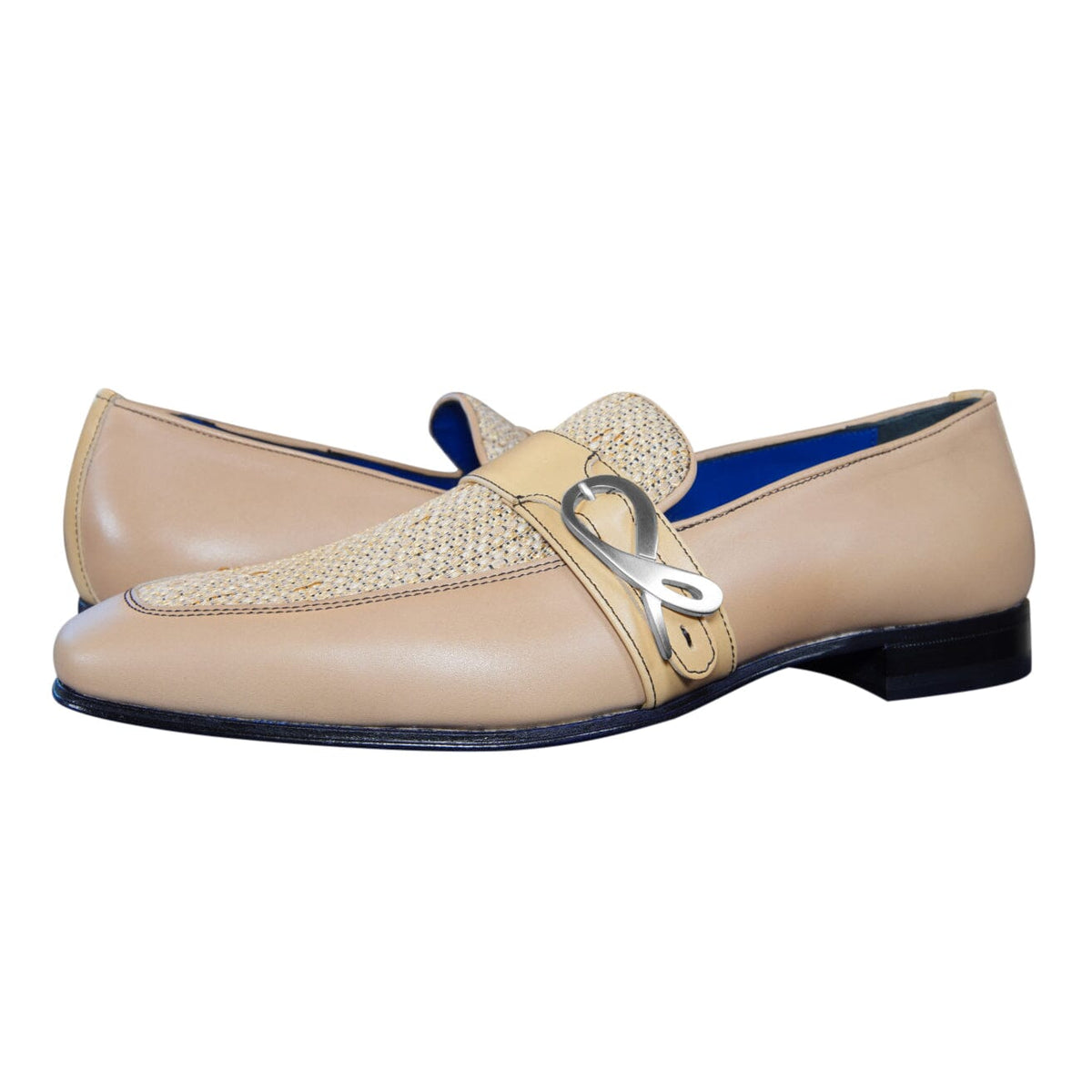 Tan Cestino Monk Silver Loafer-4