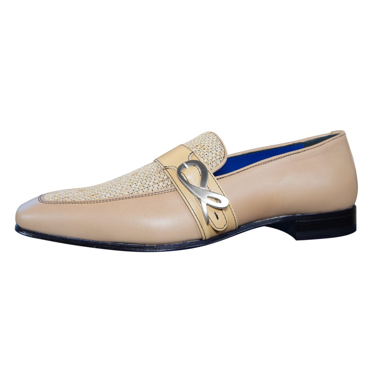 Tan Cestino Monk Silver Loafer-6