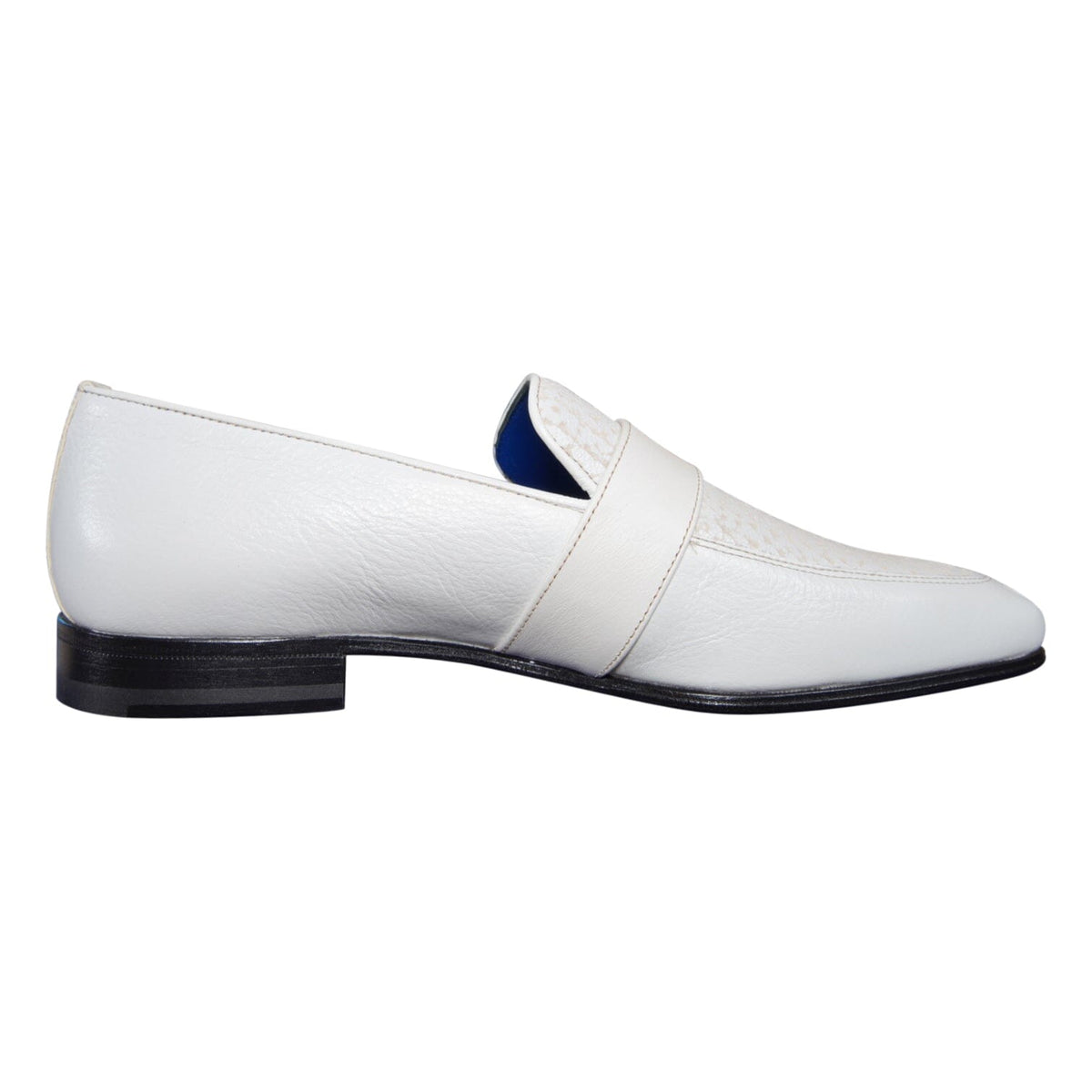 White Piega Monk Silver Loafer-6
