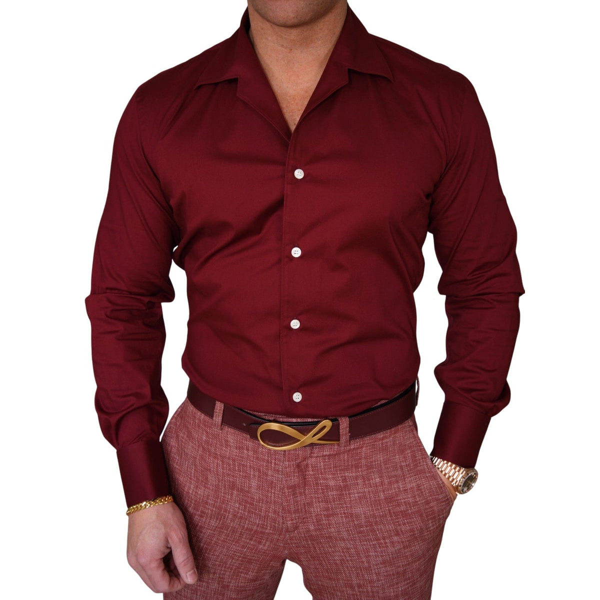 Garnet Retro Solopezzo Dress Shirt