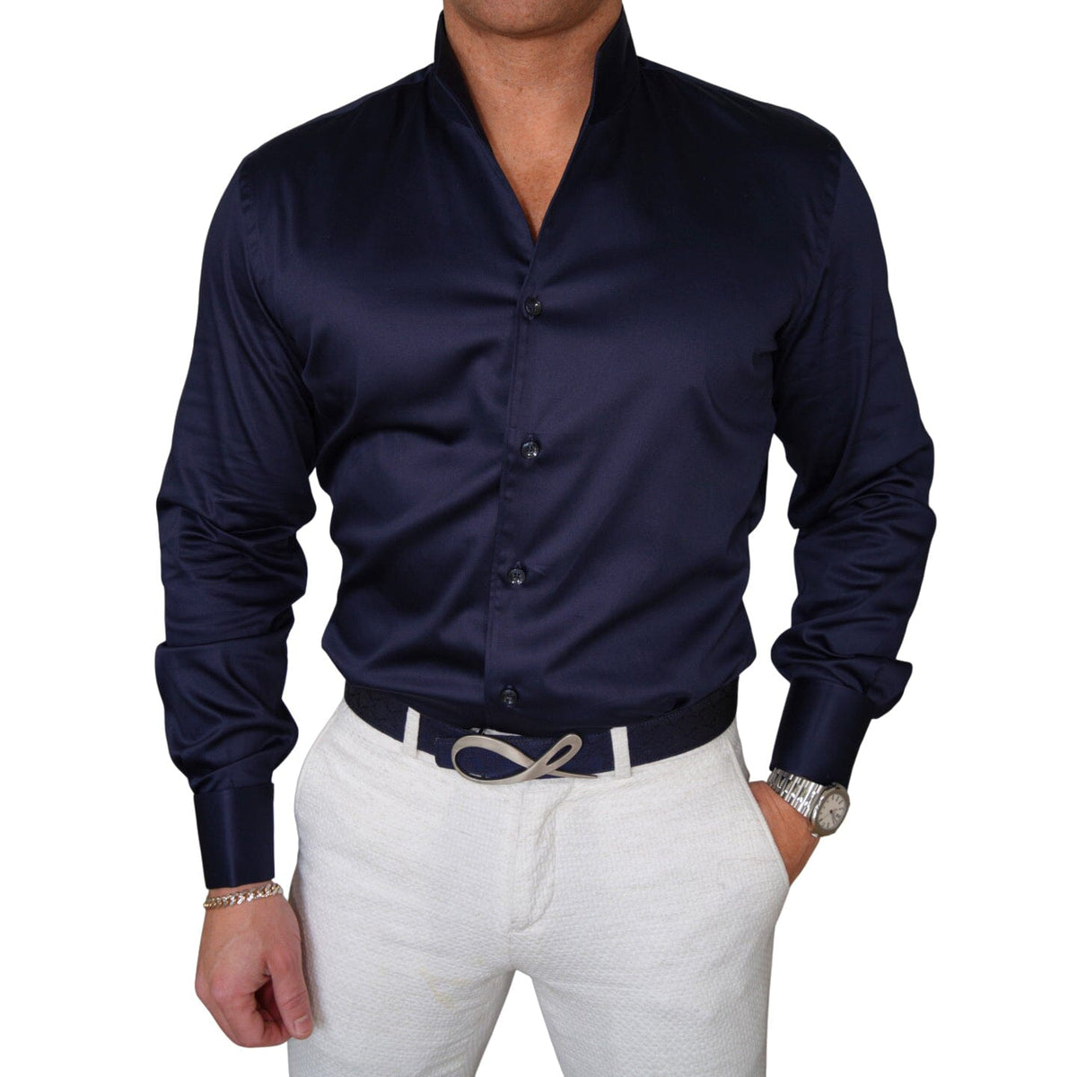 Indigo Solopezzo Dress Shirt