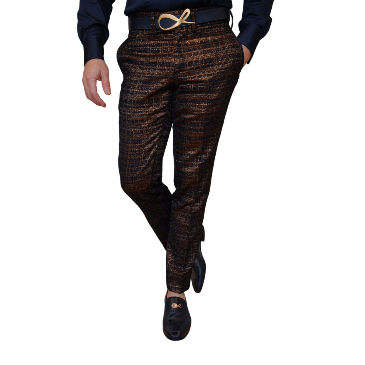 Midnight Bronze Boucle Trousers @ The Vault-1
