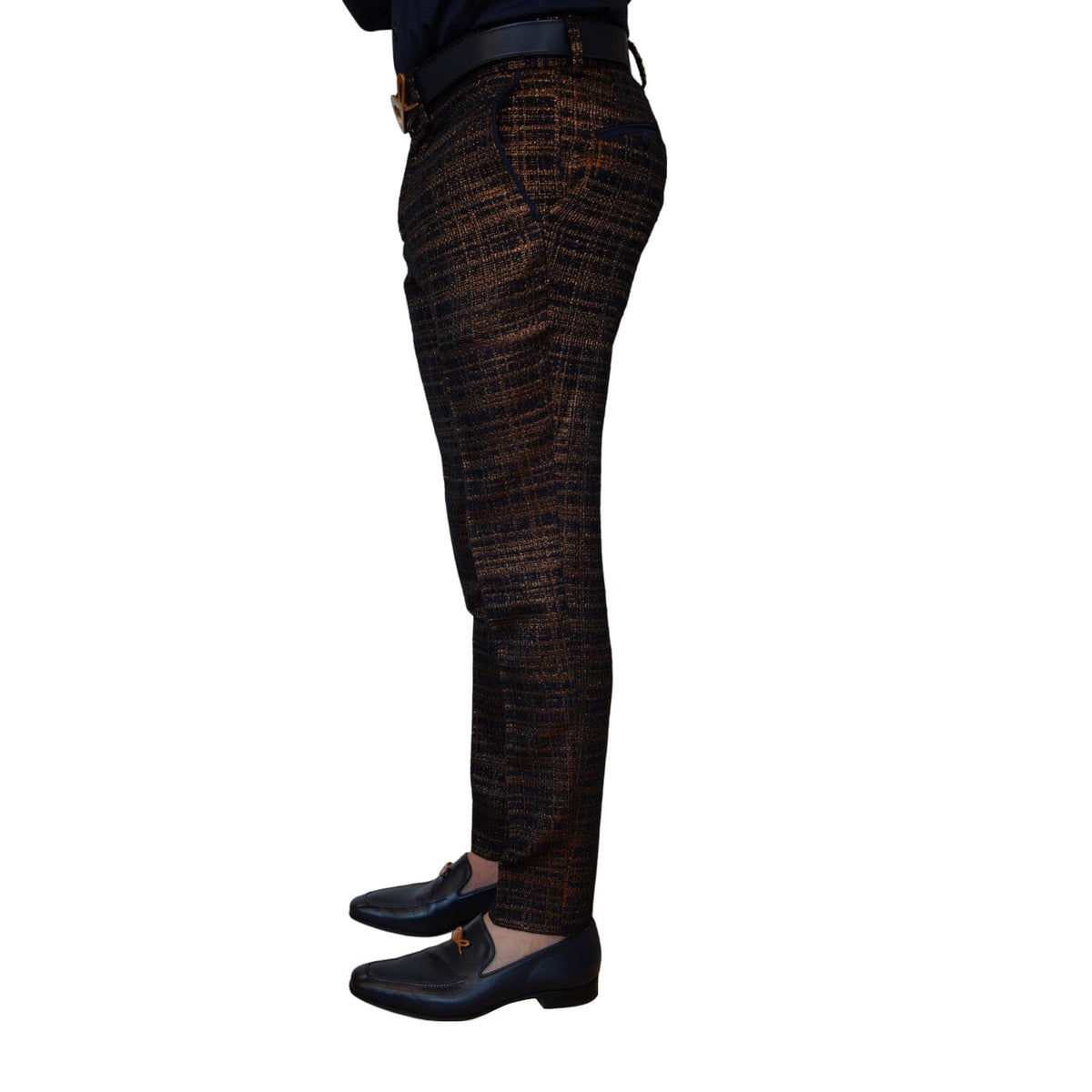 Midnight Bronze Boucle Trousers-3