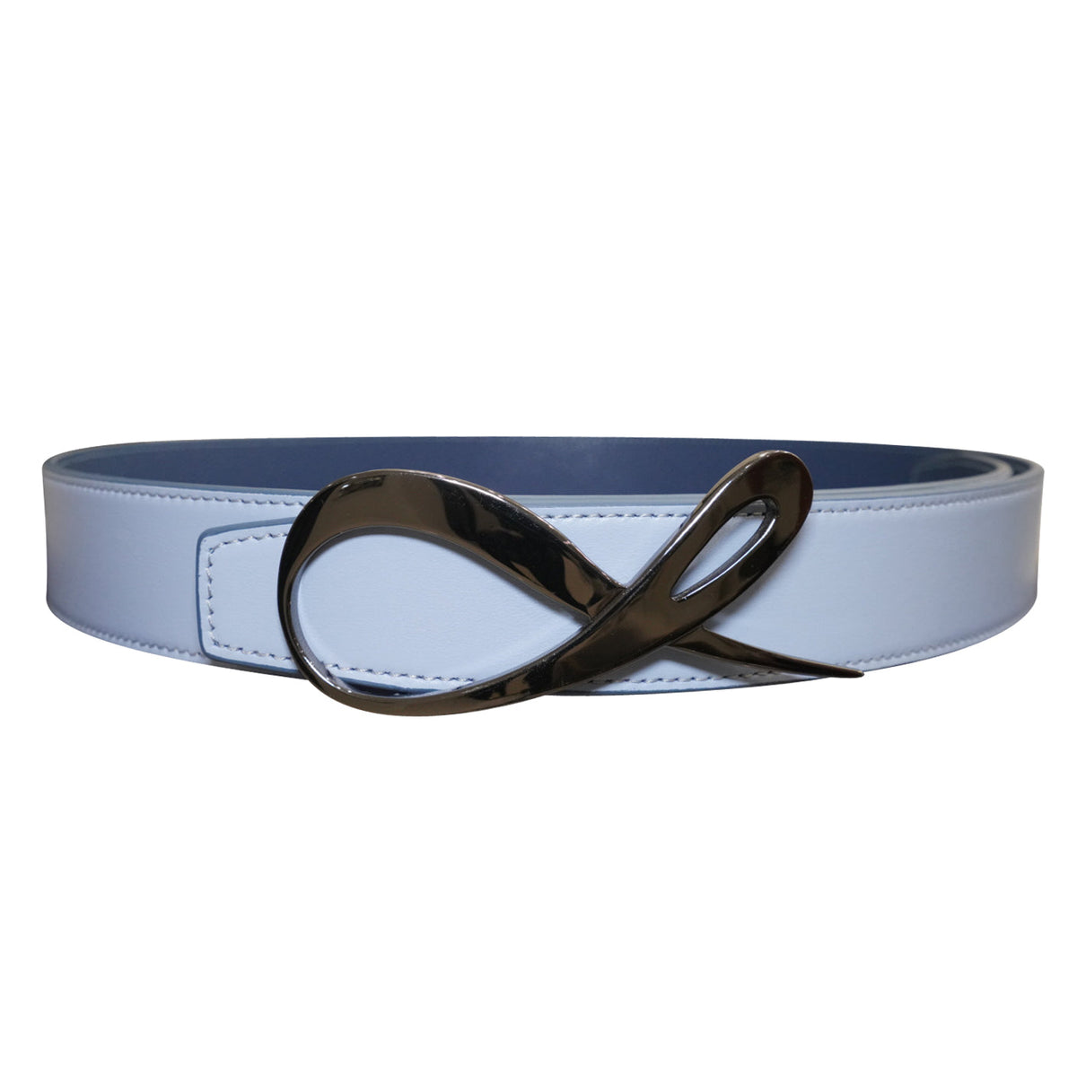 Aegean Blu Maya Black Enamel Reversible Belt