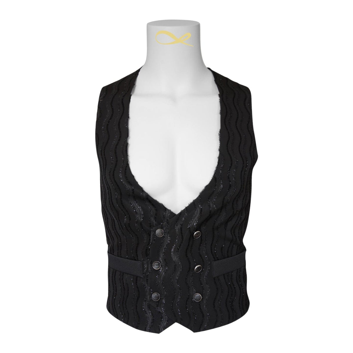 Rippled Inox Double Breasted Waistcoat @ The Vault-3