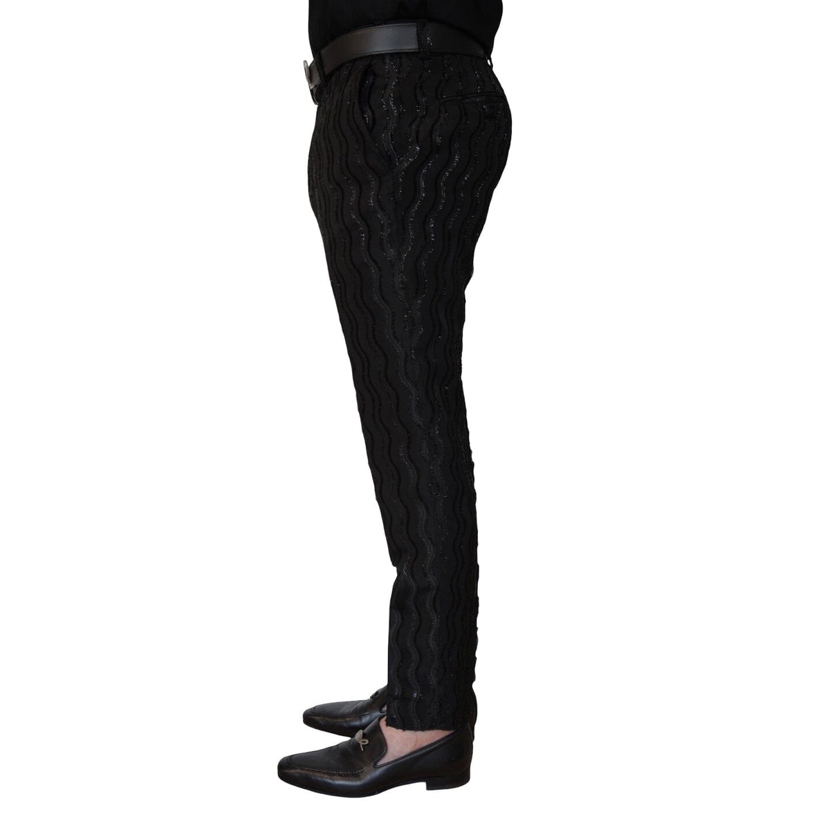 Rippled Inox Trousers-3