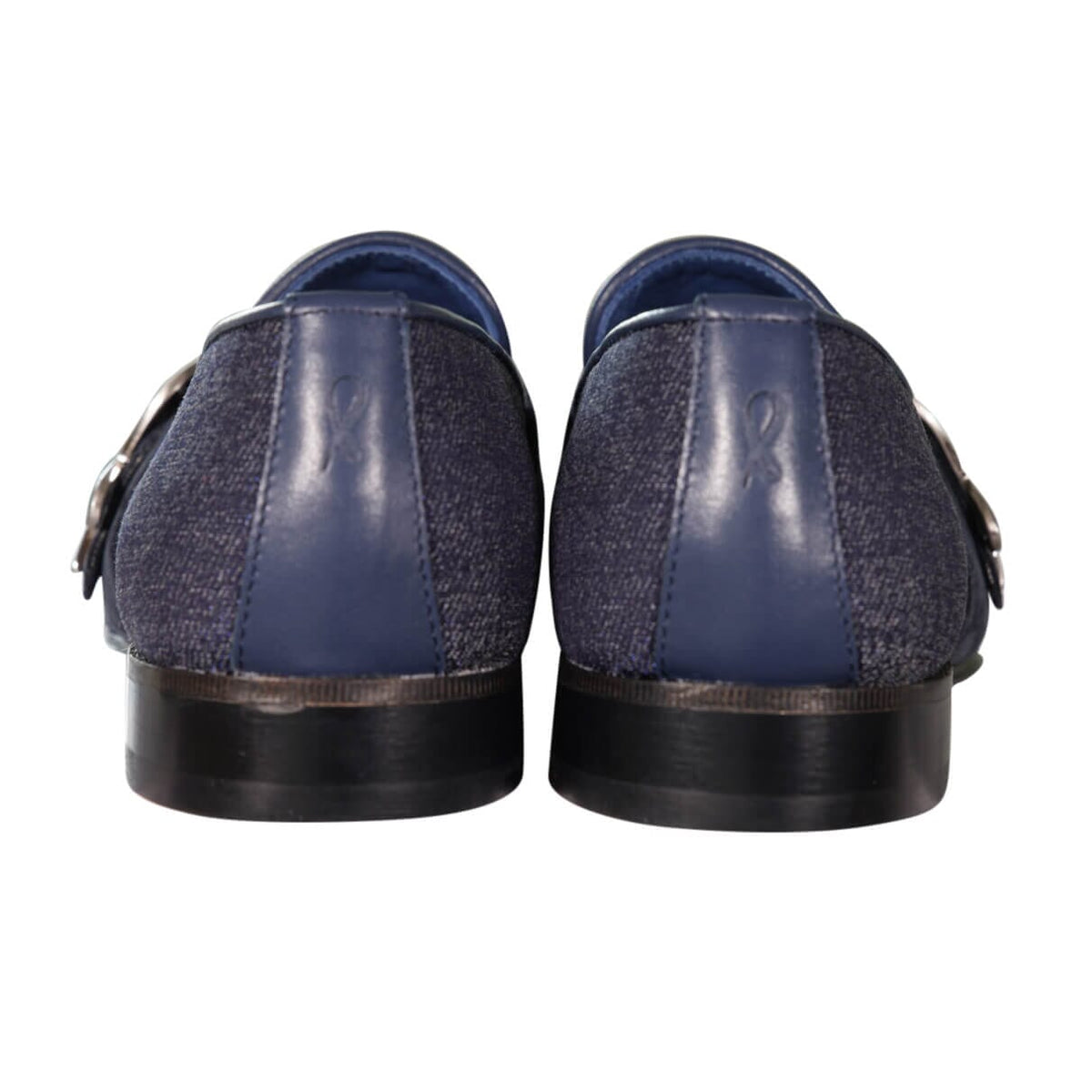 Vintage Denim Tweed Yellow Gold Monk Loafer-8