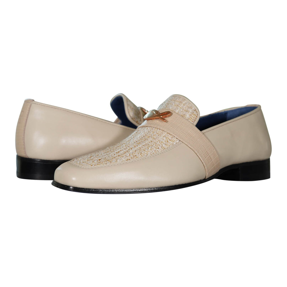 Golden Fieno With Rose Gold Hardware Loafer-4