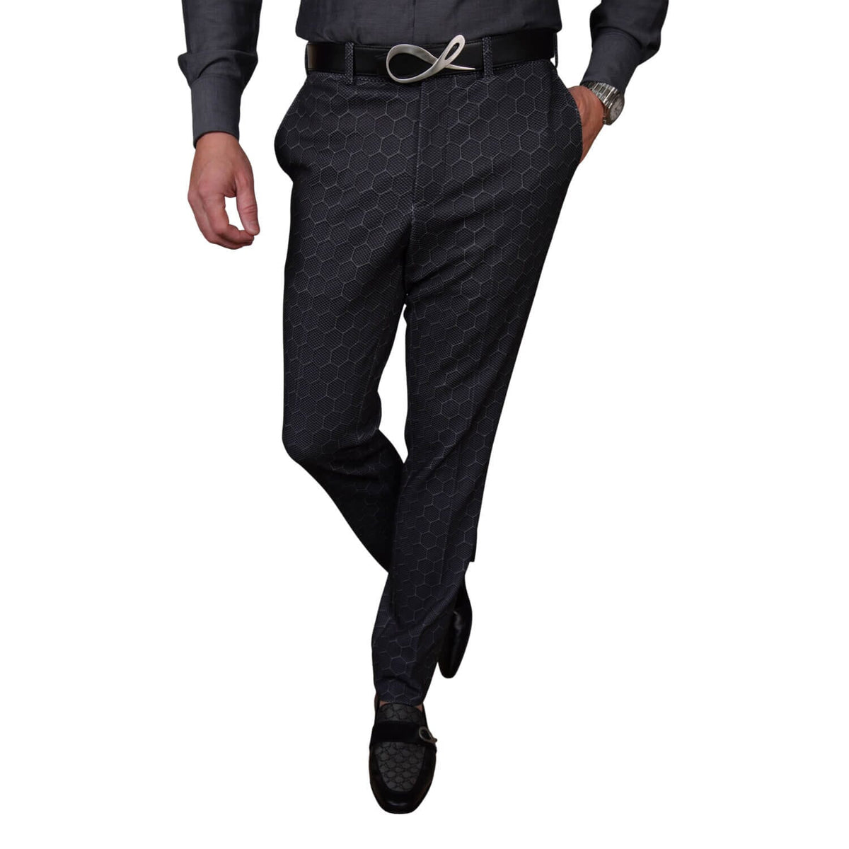 Charcoal Honeycomb Luxury Performance Trousers