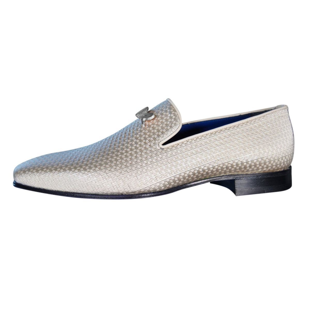 Gold Diamante With Silver Hardware Loafer-4