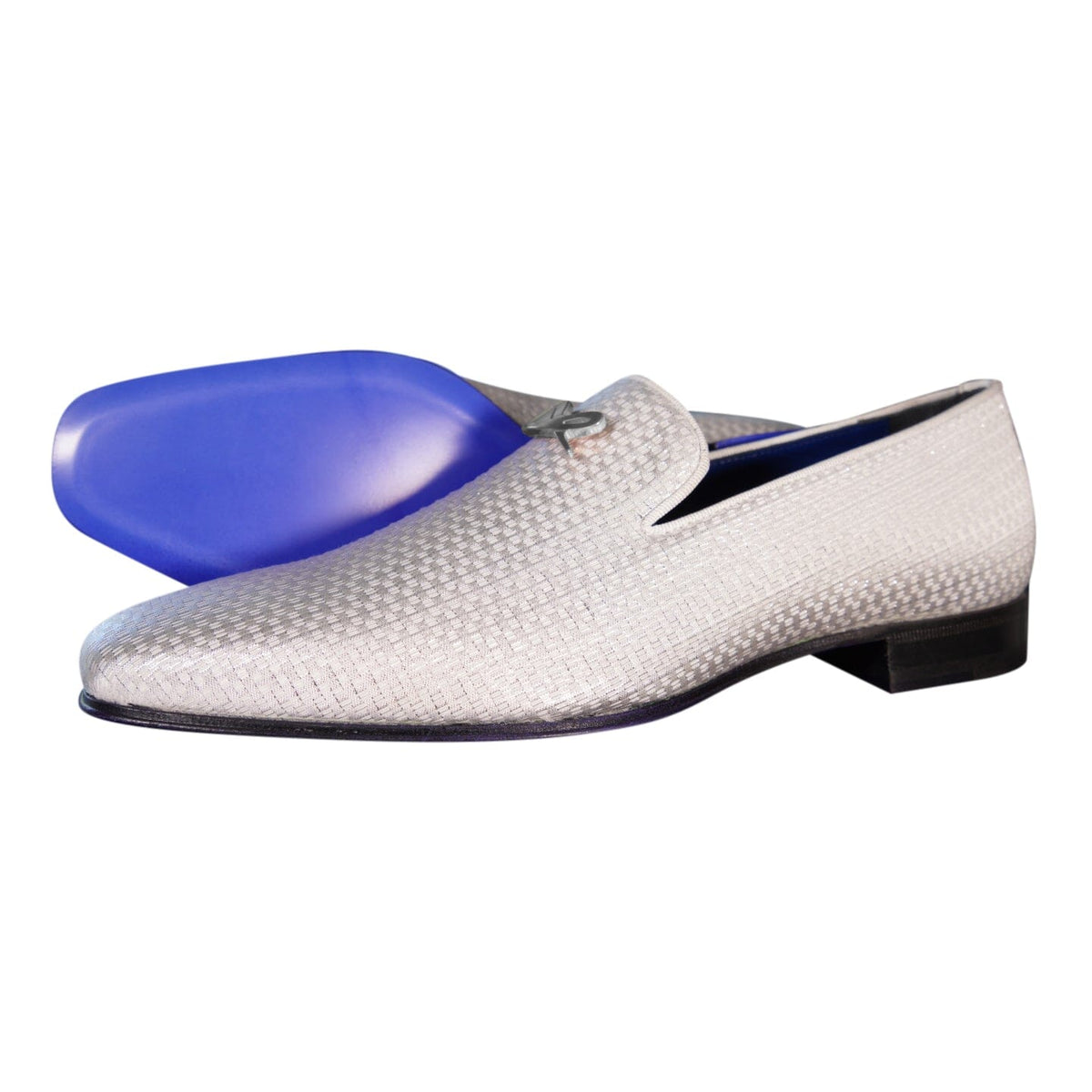Silver Diamante With Silver Hardware Loafer @ The Vault