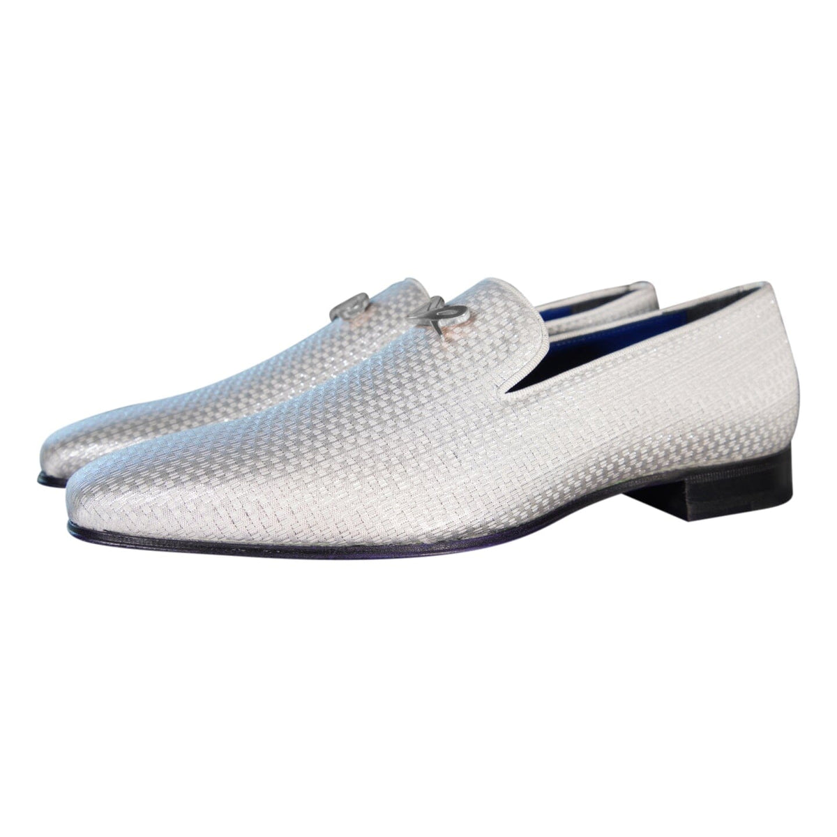 Silver Diamante With Silver Hardware Loafer @ The Vault