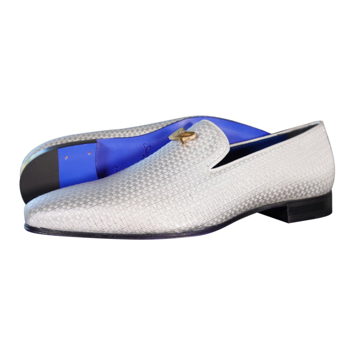 Silver Diamante With Yellow Gold Hardware Loafer @ The Vault-3