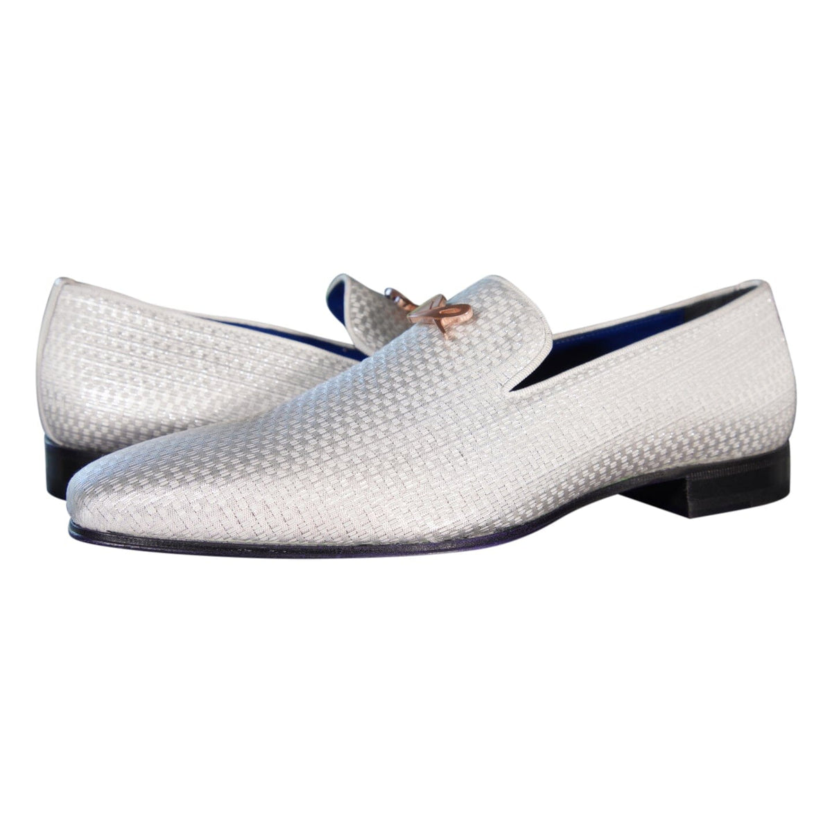 Silver Diamante With Rose Gold Hardware Loafer @ The Vault-4