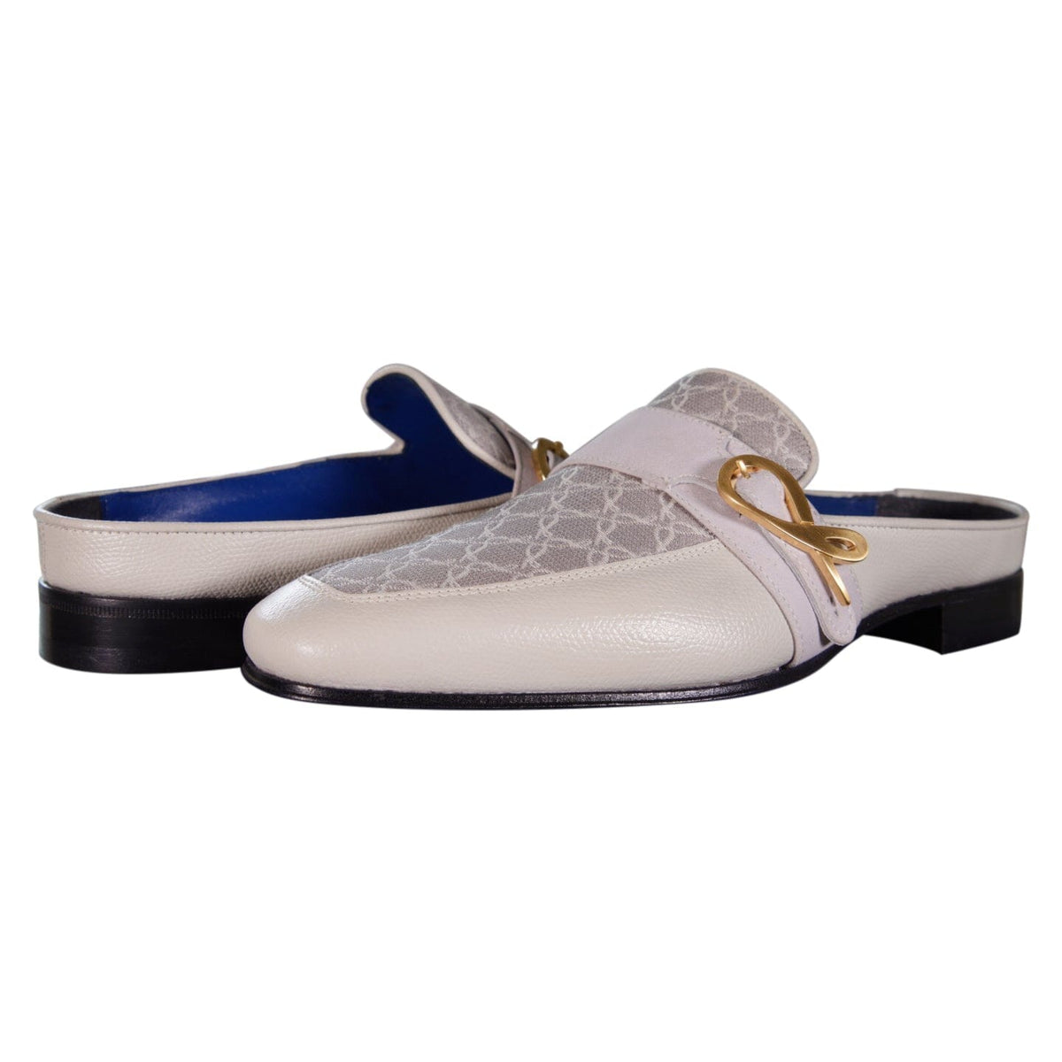 Tortora Logo With Yellow Gold Hardware Leather Slippers-3