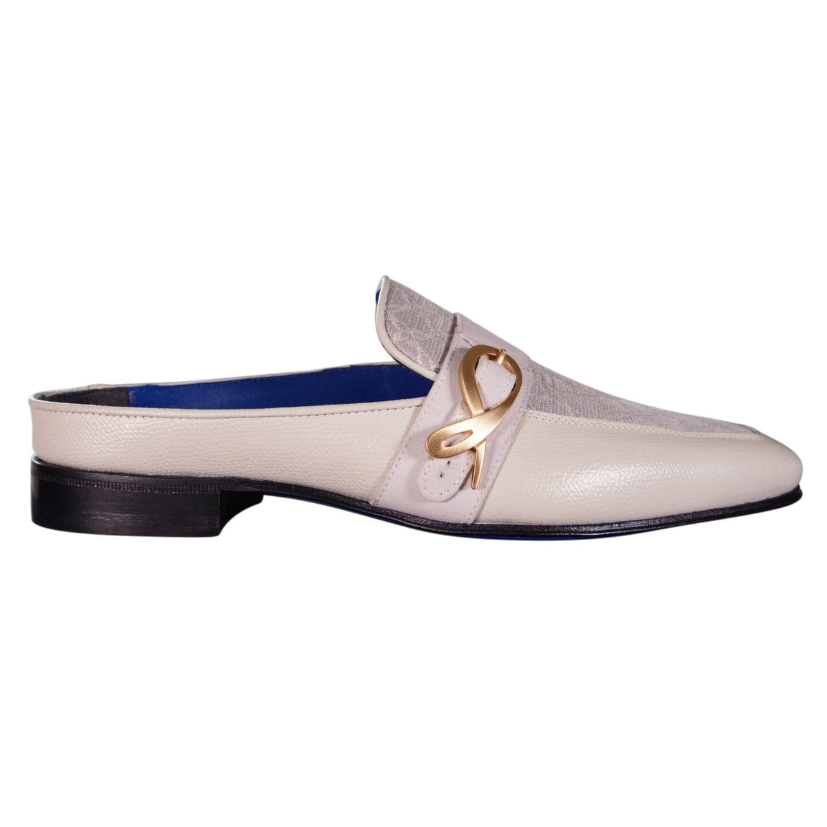 Tortora Logo With Yellow Gold Hardware Leather Slippers-4