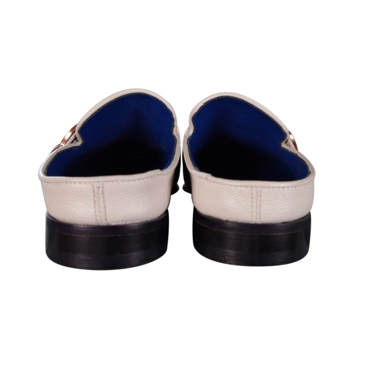 Tortora Logo With Rose Gold Hardware Leather Slippers-8