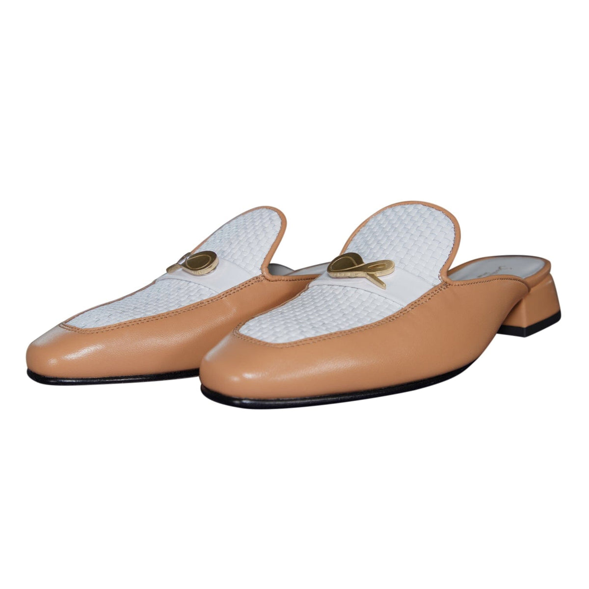 Tan Tessere Gold Slipper-3