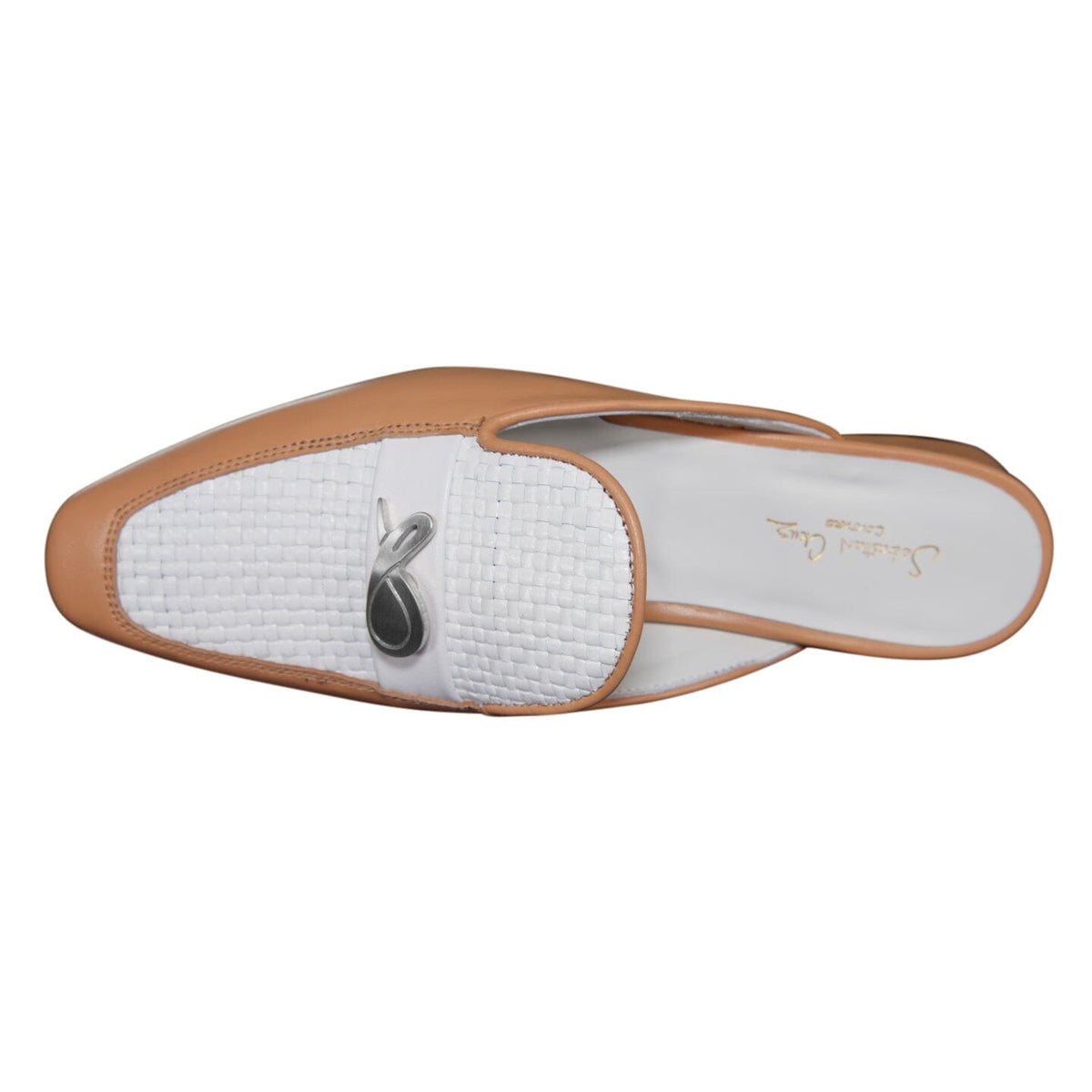 Tan Tessere Silver Slipper-7