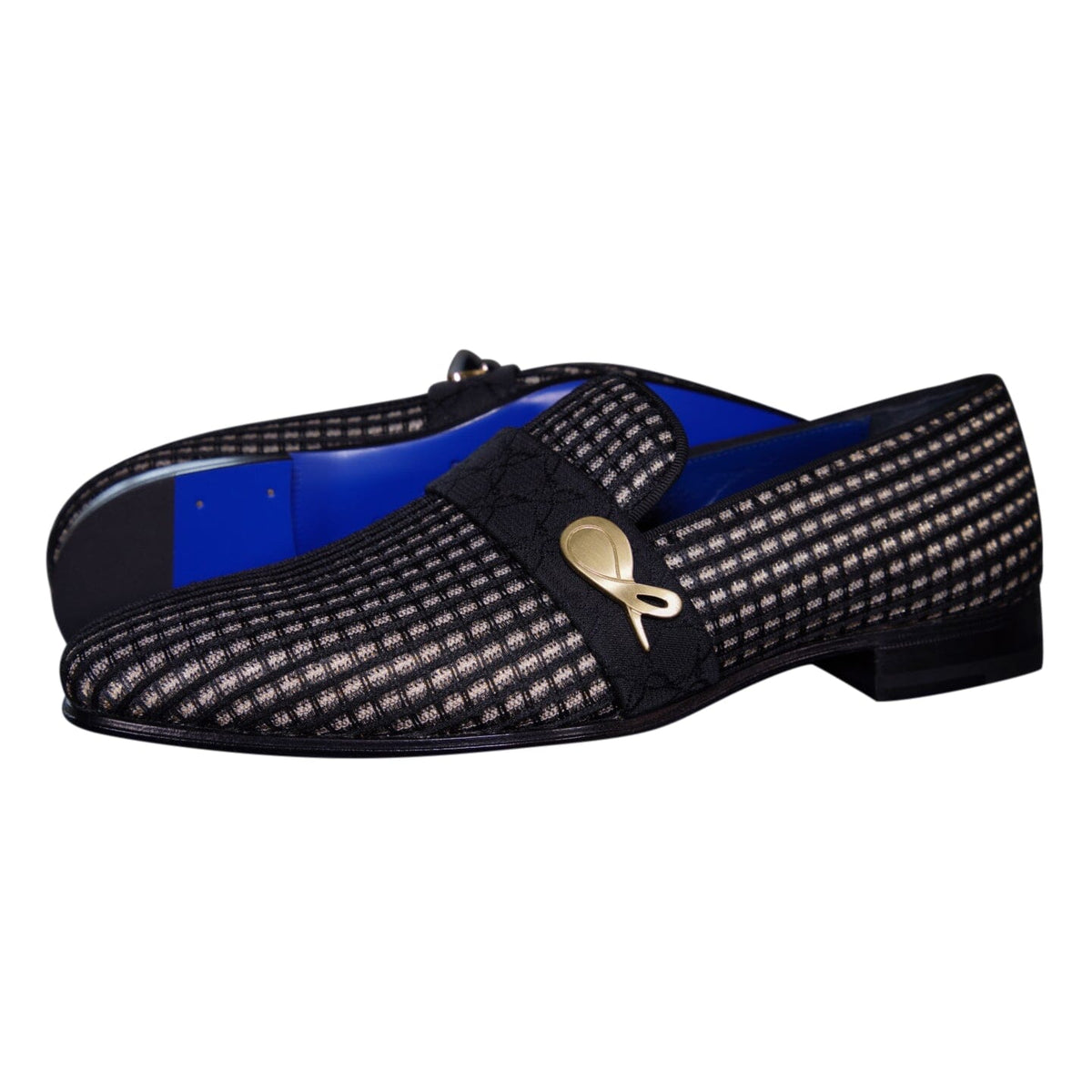 Black Oro Waffle Gold Loafer @ The Vault