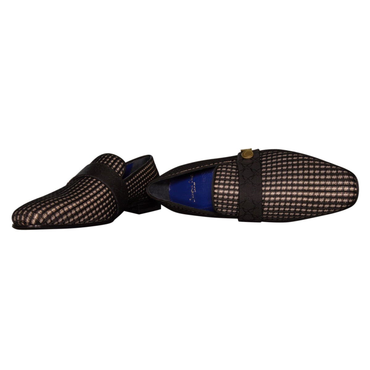 Black Oro Waffle Gold Loafer-10