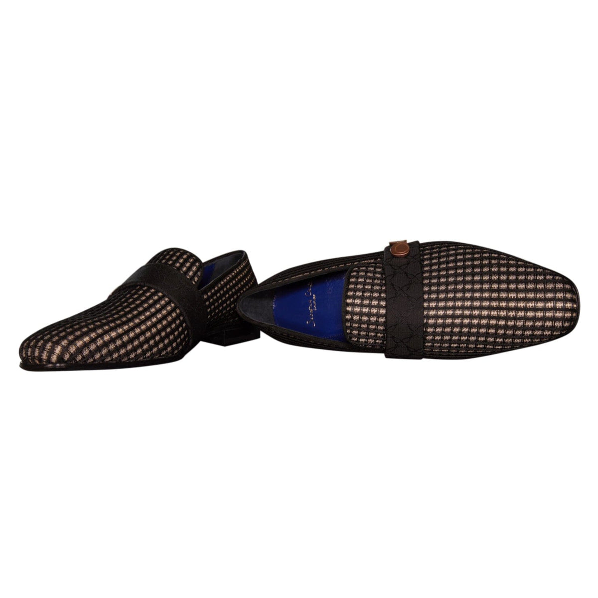 Black Oro Waffle Rose Gold Loafer-10