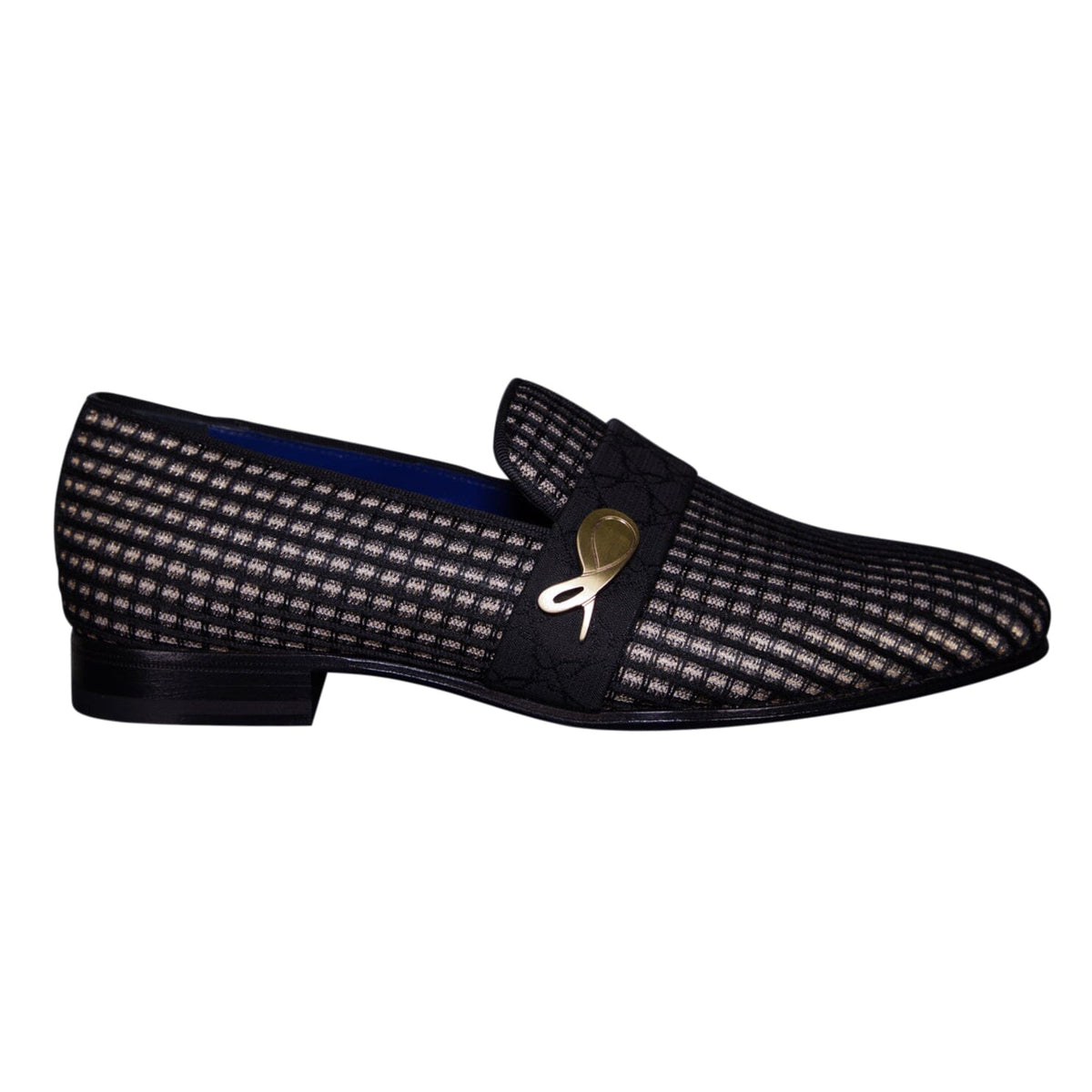 Black Oro Waffle Gold Loafer-6