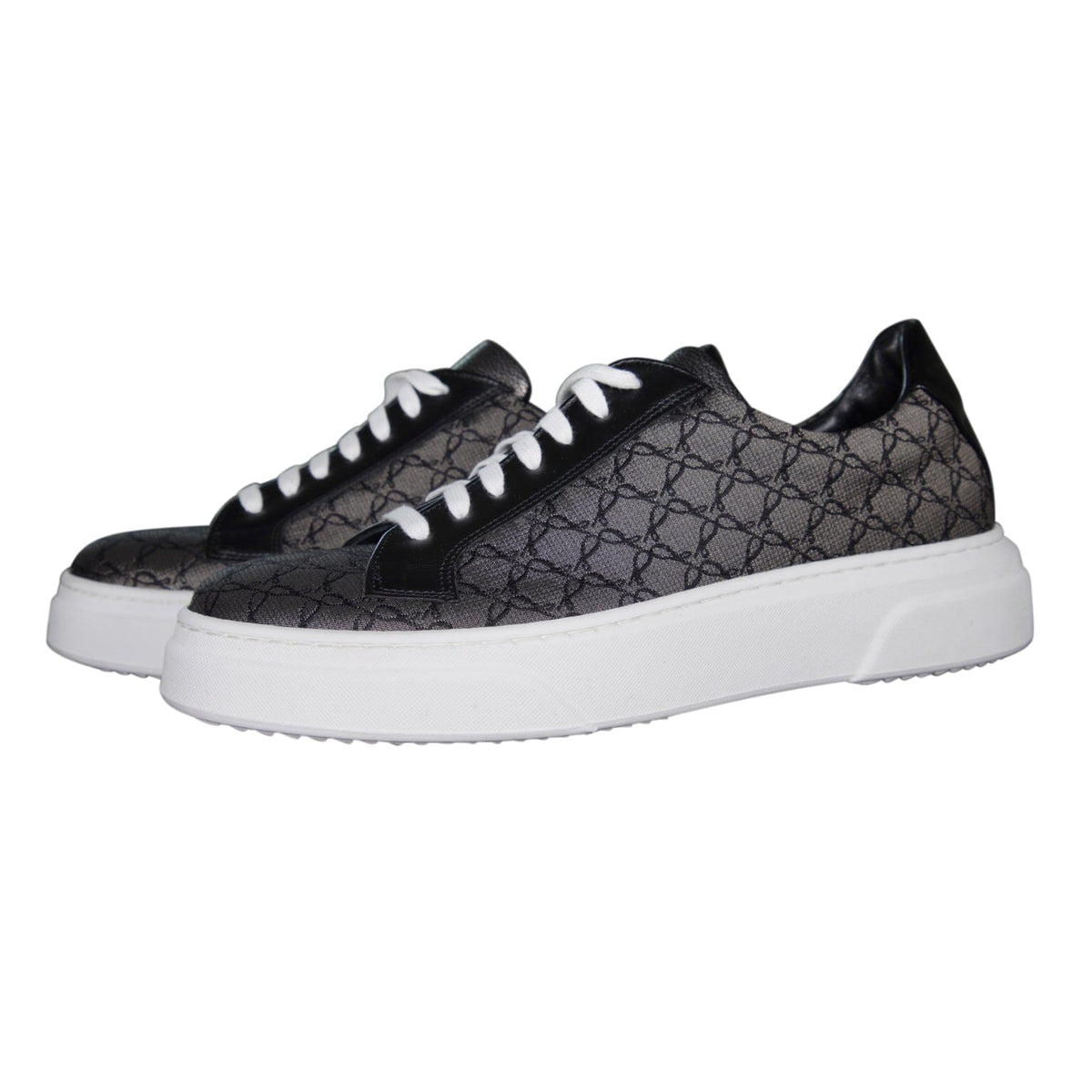 Charcoal Nero Logo Luxury Sneakers-3